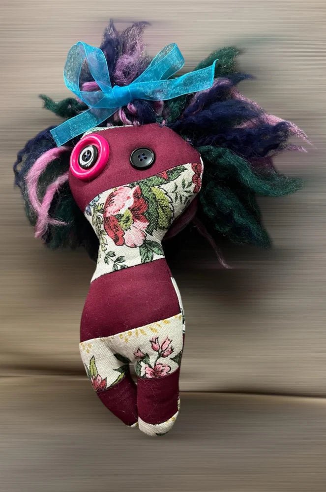 80s Hair Poppet Doll – Handmade Voodoo Doll • One - of - a - Kind Art Doll • Witchcraft Décor & Collector Gift - Lumiren The Haunted Cottage