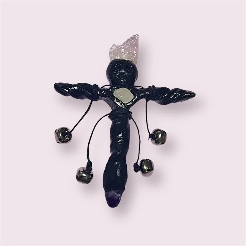 Protection & Cleansing Totem – Smoke - Free Energy Purifier with Crystals & Bells | Wiccan, Pagan, Witchcraft Decor - Lumiren The Haunted Cottage
