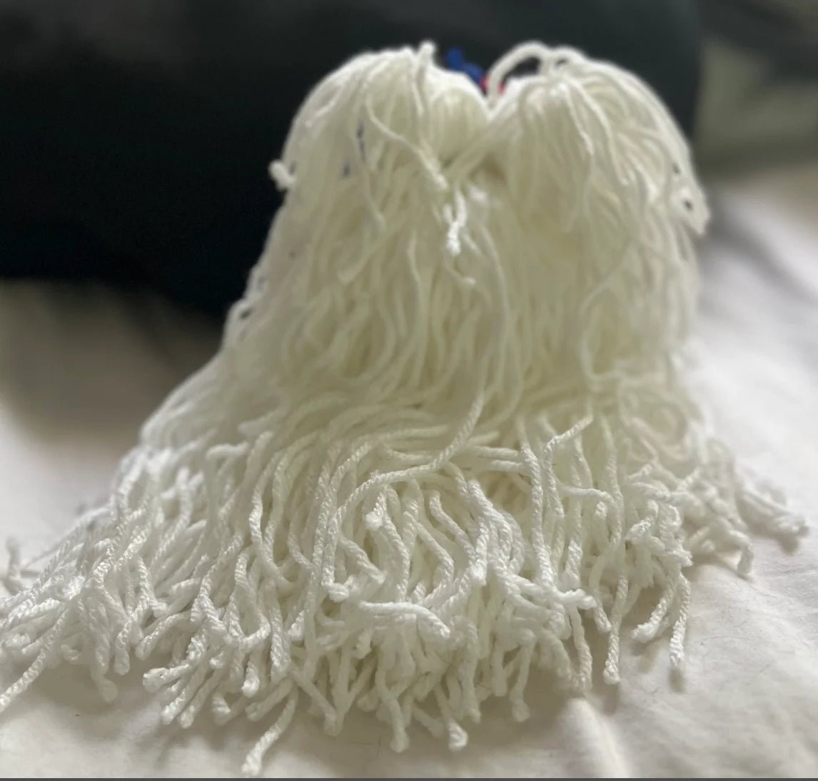 Red, White, and Blue Misfit Mini Poppet Doll with Yarn Hair - Lumiren The Haunted Cottage