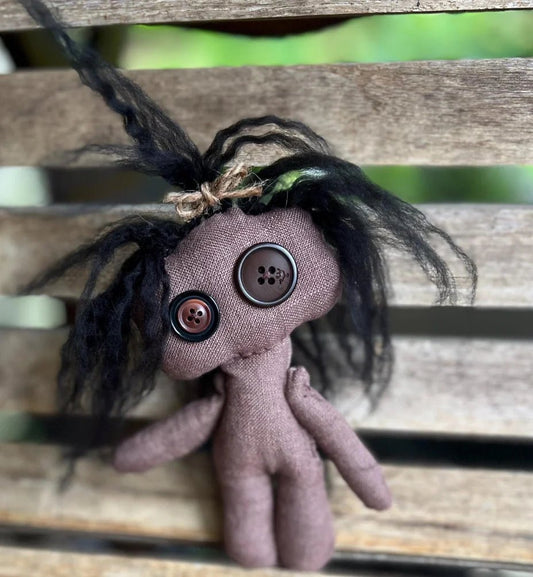 Gert: One - of - a - Kind Voodoo Witch Rag Doll - Lumiren The Haunted Cottage