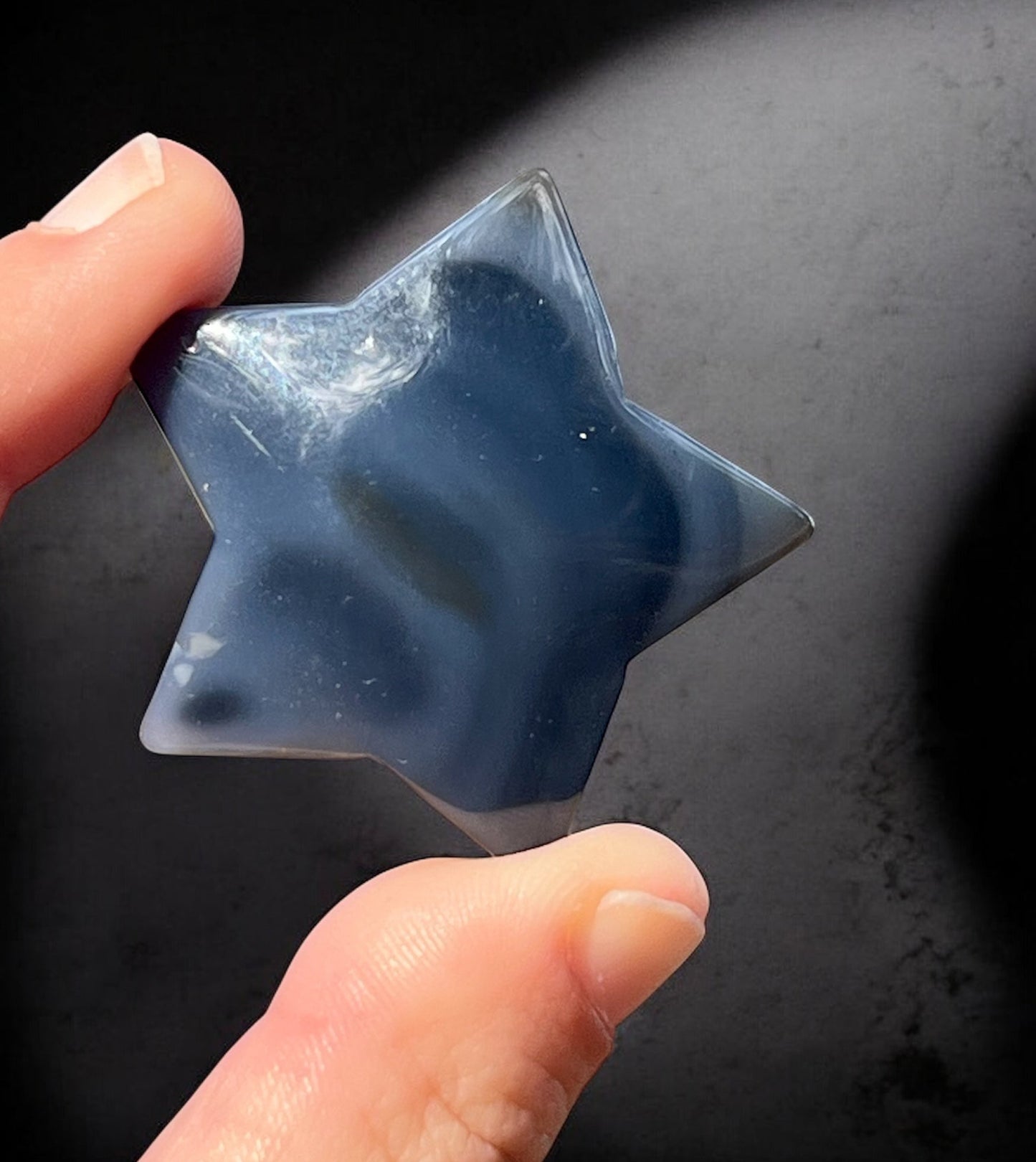 blue agate crystal for  calming energy, and spiritual protection. Perfect for meditation and crystal healing.