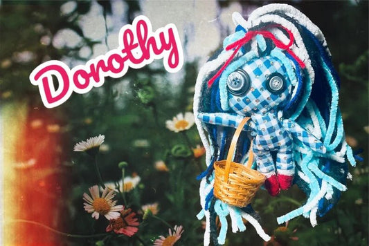Dorothy - Inspired Hand - Sewn Poppet – Witchy Keepsake, Magical Altar Doll, Storybook Spell Companion - Lumiren The Haunted Cottage