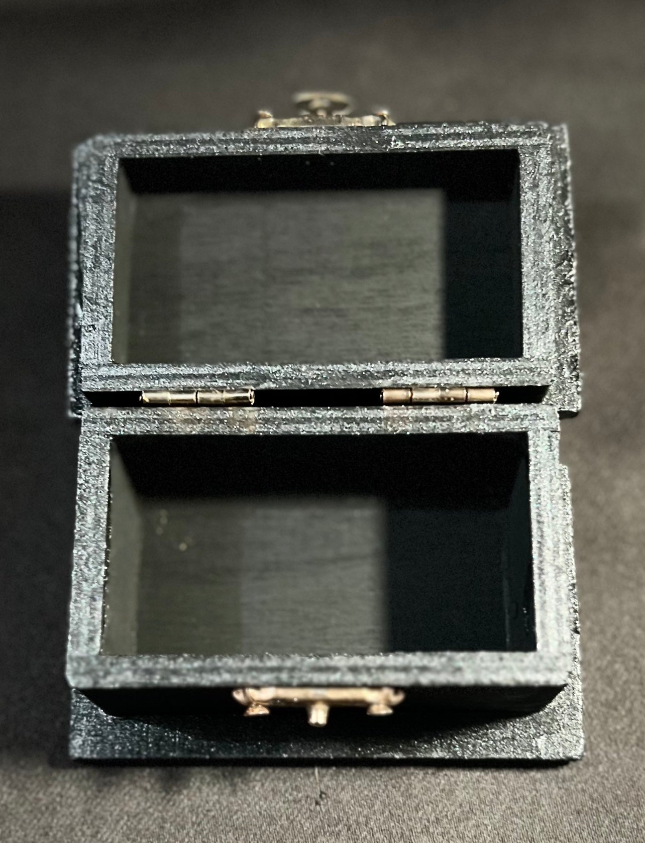 Small Decorative Wooden Box | Altar Trinket Storage Open