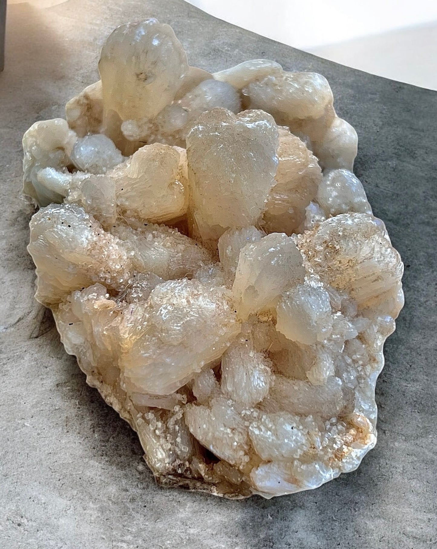 Peach Stilbite with Green Matrix