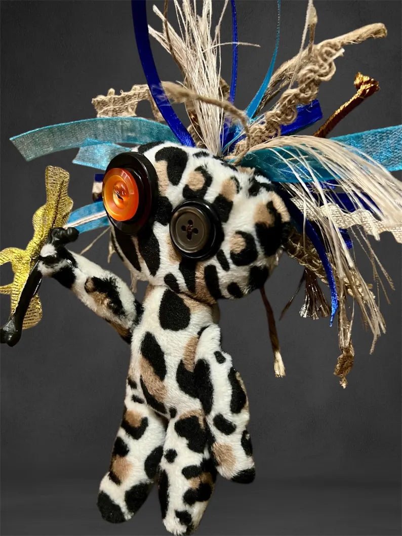 Misfit Minis Bamm - Bamm Doll – Handmade 5 - Inch Voodoo - Inspired Poppet with Removable Accessories - Lumiren The Haunted Cottage