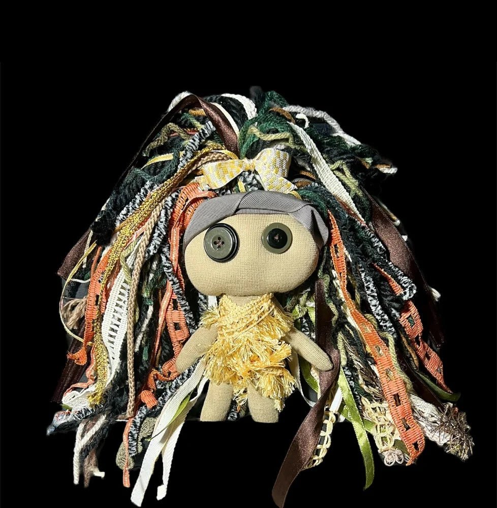 Baba Yaga Poppet Doll – One - of - a - Kind Handmade Spirit Guardian • Slavic Folklore Witch • Haunted Cottage Decor - Lumiren The Haunted Cottage
