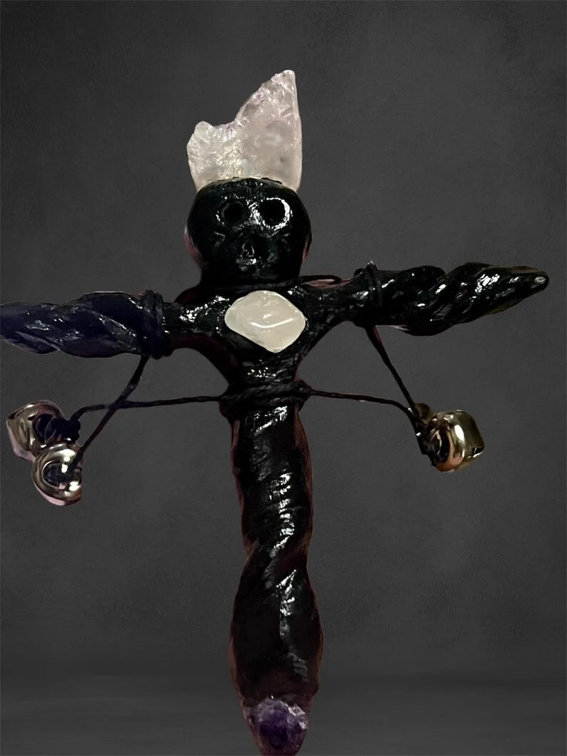 Protection & Cleansing Totem – Smoke - Free Energy Purifier with Crystals & Bells | Wiccan, Pagan, Witchcraft Decor - Lumiren The Haunted Cottage