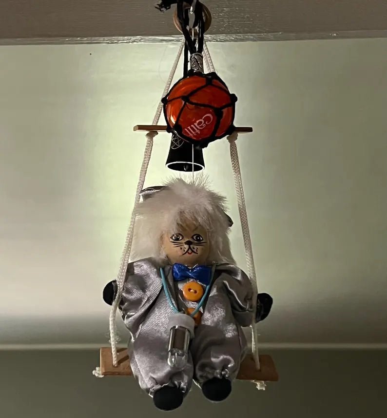 Hemp Catball Cage: Spirit Cat Toy - Lumiren The Haunted Cottage