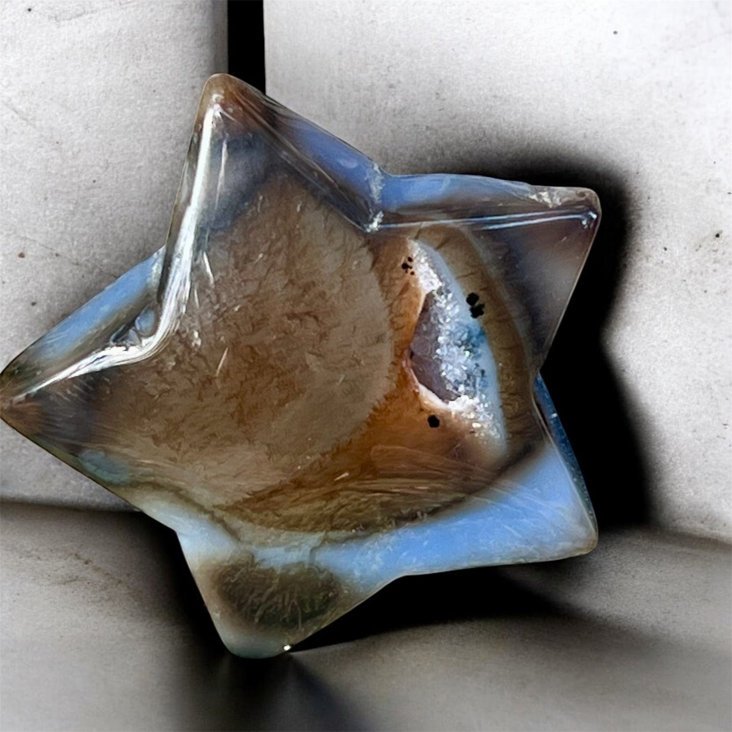 Stunning druzy agate star crystal with sparkling protection energy. Druzy