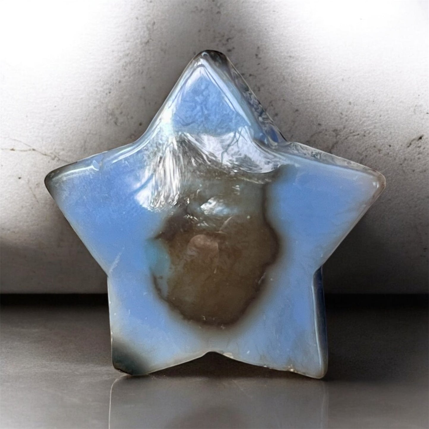 Stunning druzy agate star crystal with sparkling protection energy. back