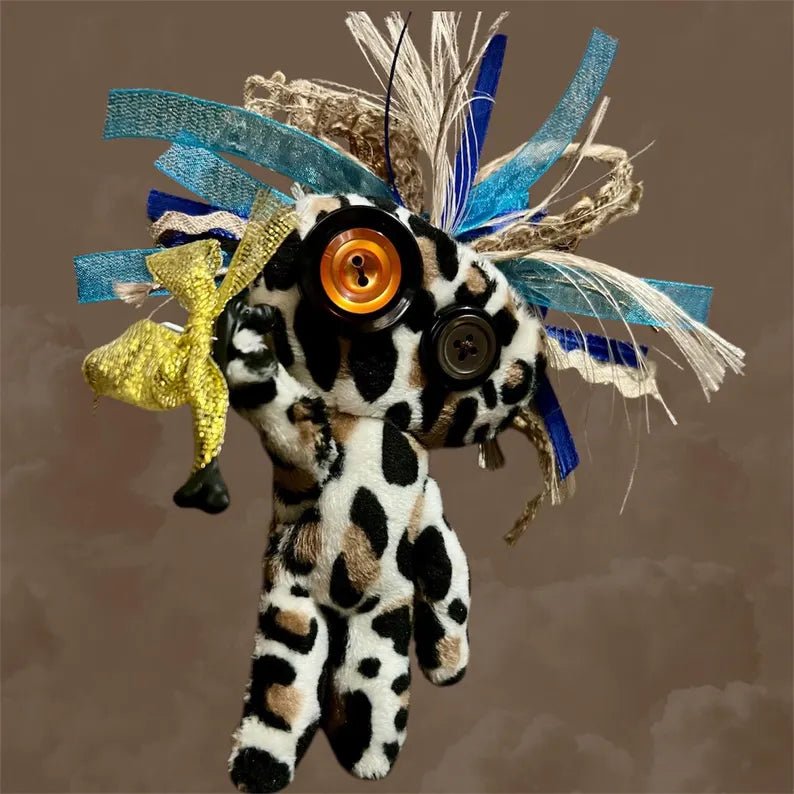 Misfit Minis Bamm - Bamm Doll – Handmade 5 - Inch Voodoo - Inspired Poppet with Removable Accessories - Lumiren The Haunted Cottage