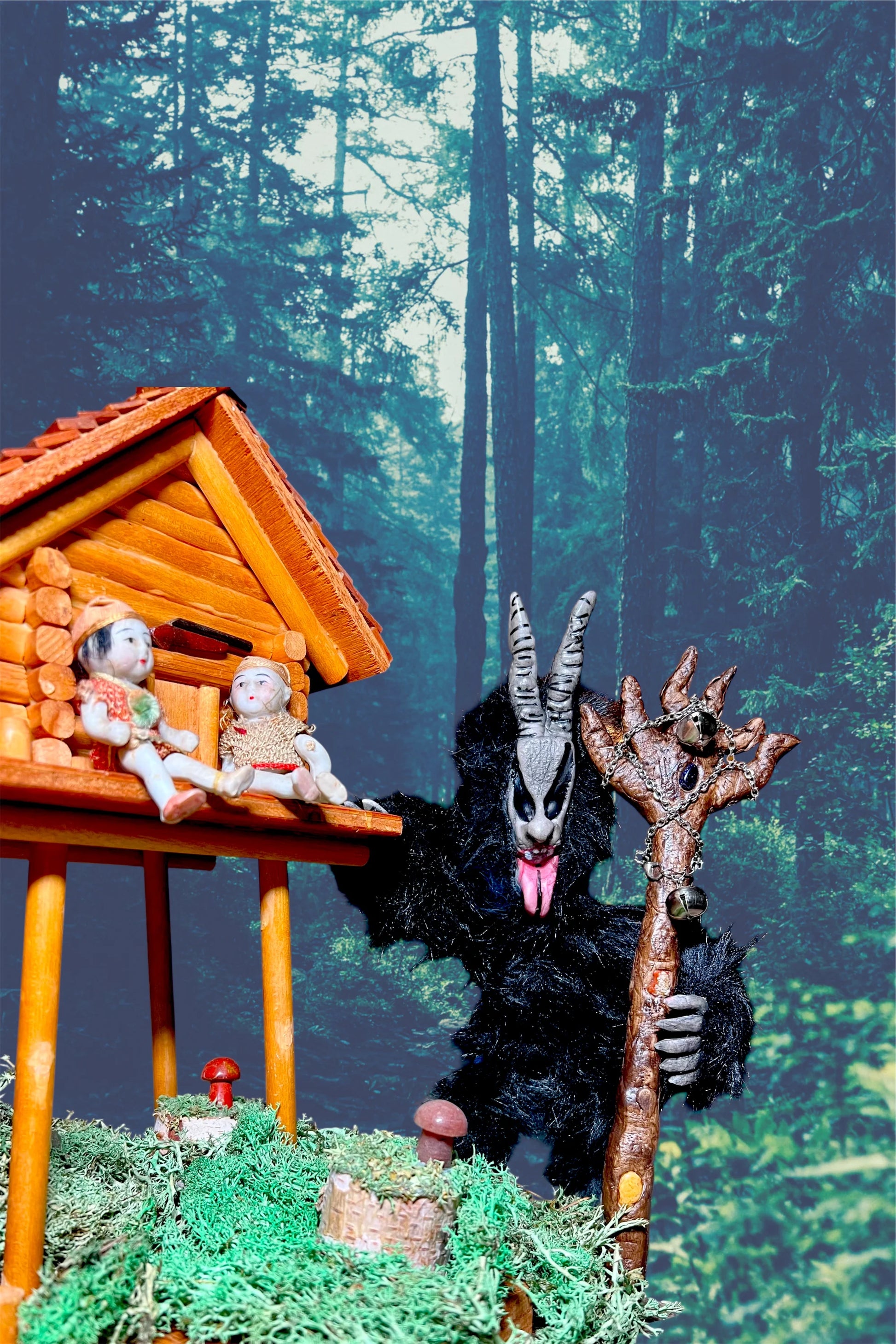 Krampus Figurine – Poseable Folklore Art Front