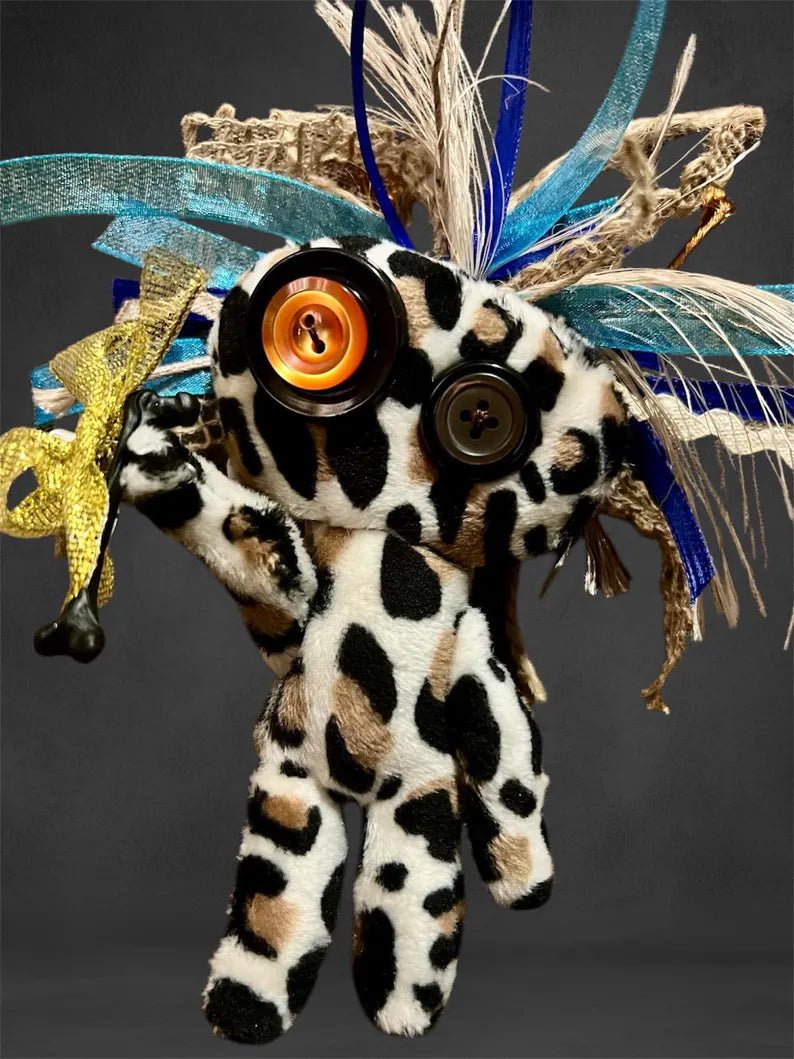 Misfit Minis Bamm - Bamm Doll – Handmade 5 - Inch Voodoo - Inspired Poppet with Removable Accessories - Lumiren The Haunted Cottage