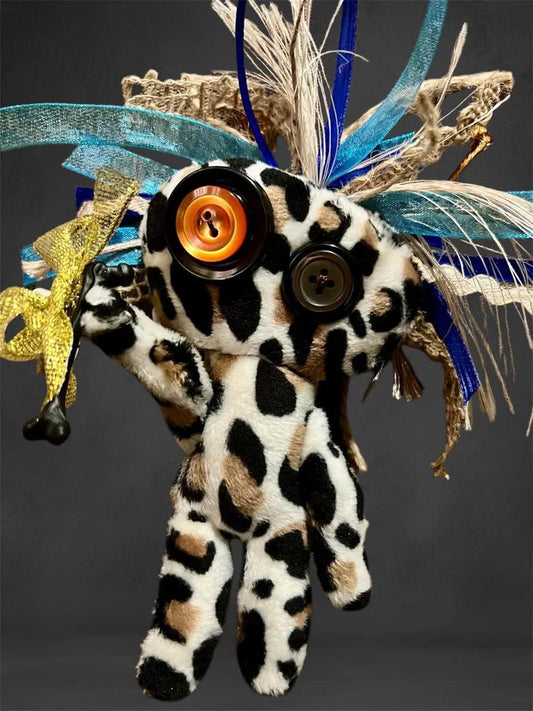 Misfit Minis Bamm - Bamm Doll – Handmade 5 - Inch Voodoo - Inspired Poppet with Removable Accessories - Lumiren The Haunted Cottage