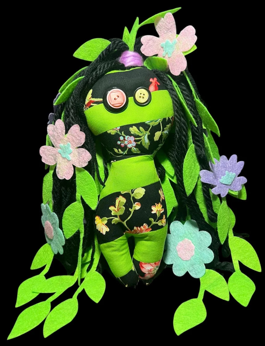 Poison Ivy poppet doll used for spellwork and spiritual connection with nature energies.