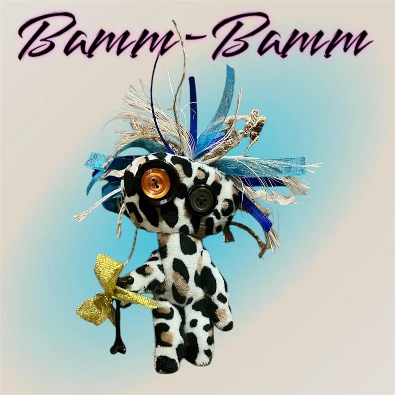 Misfit Minis Bamm - Bamm Doll – Handmade 5 - Inch Voodoo - Inspired Poppet with Removable Accessories - Lumiren The Haunted Cottage