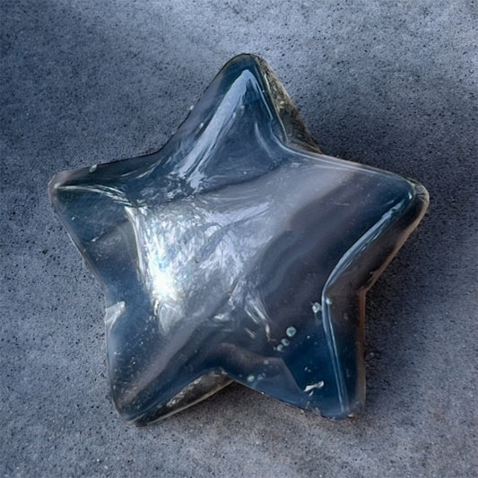 black agate for protection, grounding & shadow work.