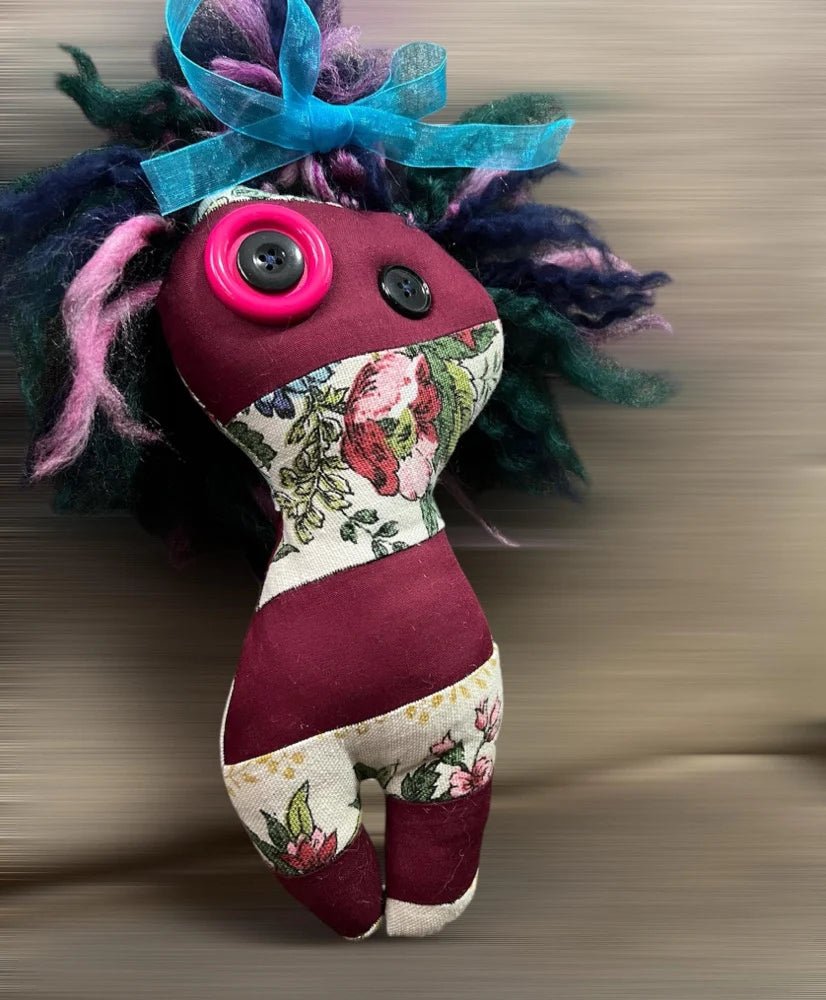 80s Hair Poppet Doll – Handmade Voodoo Doll • One - of - a - Kind Art Doll • Witchcraft Décor & Collector Gift - Lumiren The Haunted Cottage