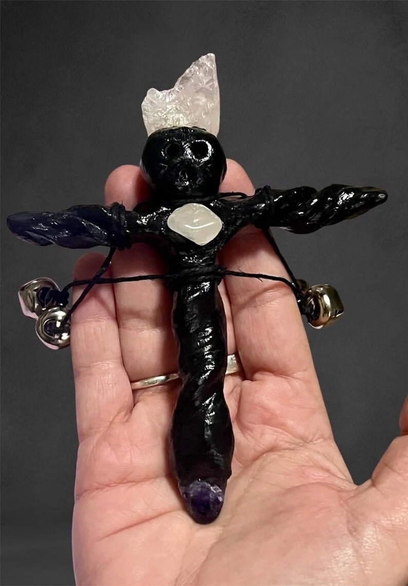 Protection & Cleansing Totem – Smoke - Free Energy Purifier with Crystals & Bells | Wiccan, Pagan, Witchcraft Decor - Lumiren The Haunted Cottage