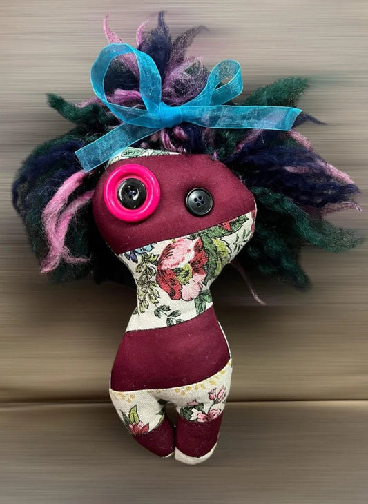 80s Hair Poppet Doll – Handmade Voodoo Doll • One - of - a - Kind Art Doll • Witchcraft Décor & Collector Gift - Lumiren The Haunted Cottage